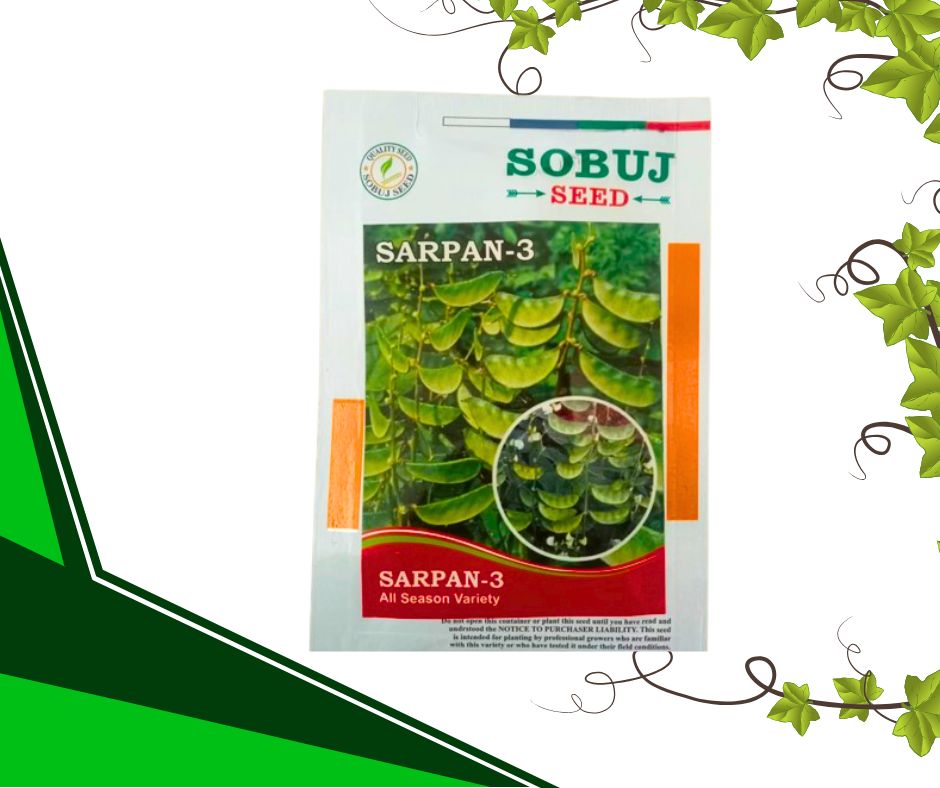 বারোমাসি শিম (Sarpan-3) 10 Gram